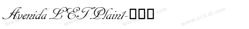 Avenida LET Plain1字体转换